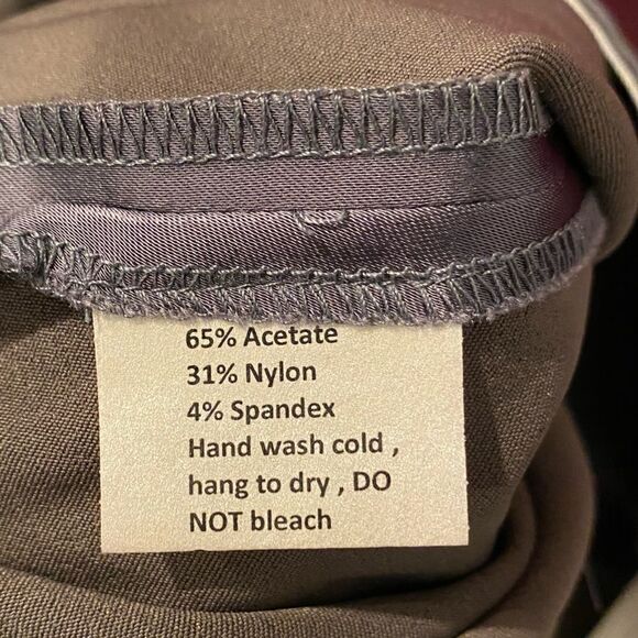 Sara Campbell Gray Charcoal Satin Audrey Pants Size 10 - Picture 7 of 8